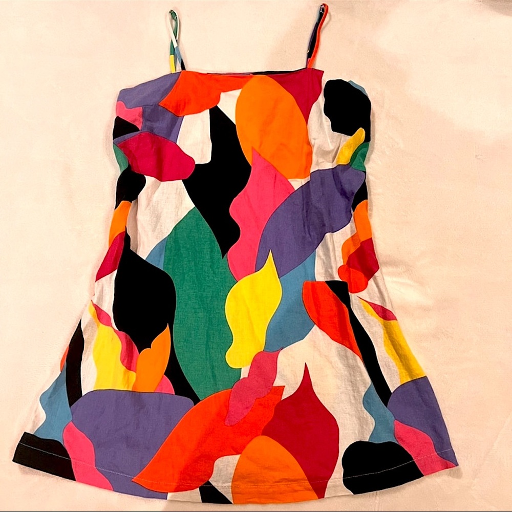 Colorful Linen Mini Dress